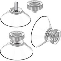 Ventouse 40 Mm Saugnäpfe Gewinde - Transparente Saugknöpfe Mit Rändelmutter (25 Stück)