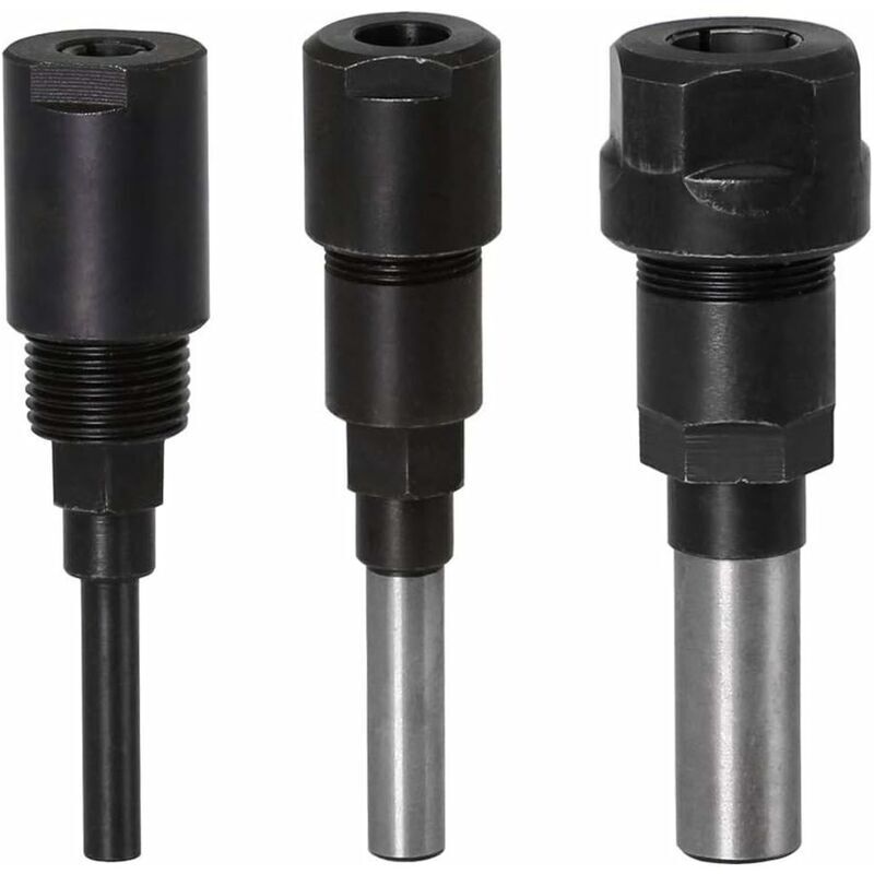 Router-collet-verlängerungsbit, Fräserverlängerung Und Kantenschneider, Gravurmaschine-extender, Spannzangenhalter Für Holzbearbeitung (1/4 Schaft + 8mm Schaft + 1/2 Schaft)