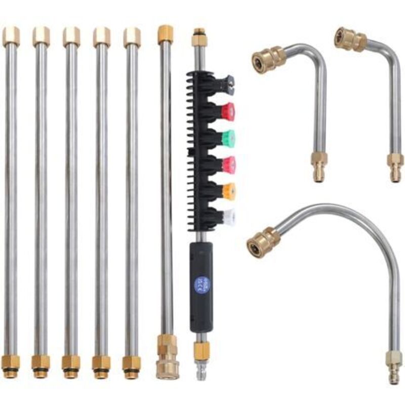 Dachreinigungsspritzpistole, 10-teilig, Schnellkupplung 1/4", Dachrinnen-reinigungsset