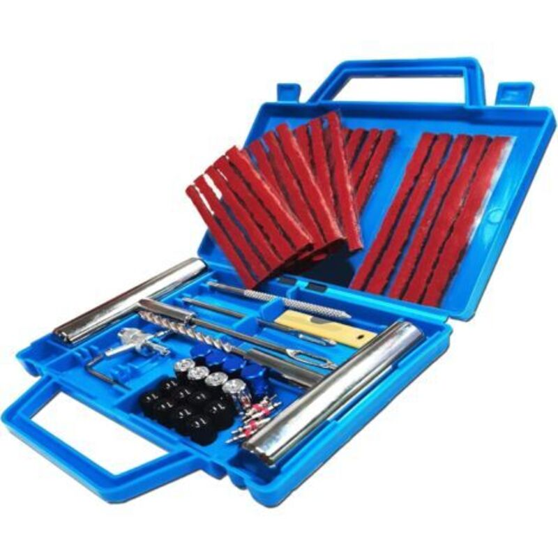 53-teiliges Reifenreparaturset, Tragbares Autoreifen-reparaturset, Reifendichtungs-kit Für Autos, Motorrad, Mtb, Traktoren, Suv, Jeep.