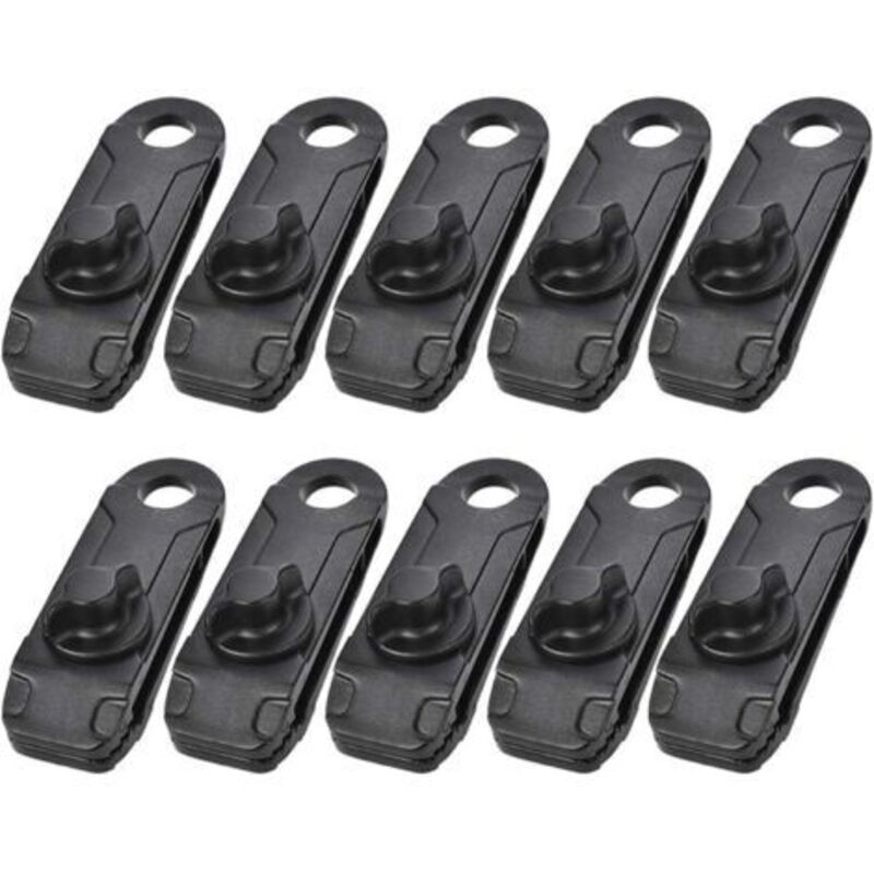 10 Stück Planenclips, Nylon-spannclip Für Planen, Multifunktional Und Langlebig, Ideal Für Camping, Zelte, Vordächer Und Sonnenschutz Zum Befestigen Der Plane (schwarz)