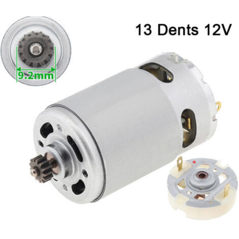 Zweigeschwindigkeits-gleichstrommotor Rs550 Mit 13 Zähnen - Bürstenmotor - 12v, Inklusive Service-kohlebürstenhalter
