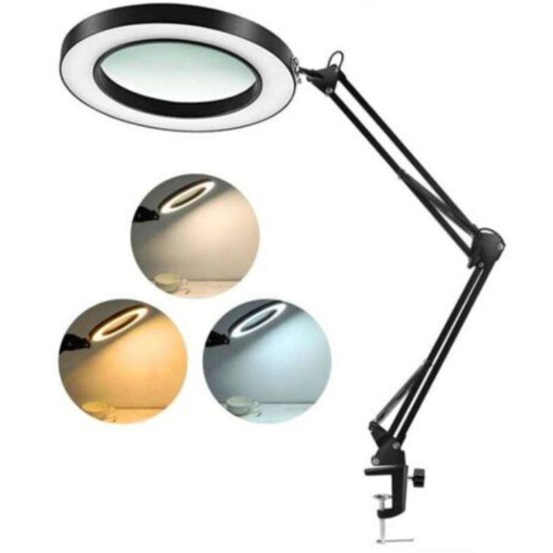 Led-lupenlampe Mit Klemme, 8 Dioptrien Lupe Mit Beleuchtung