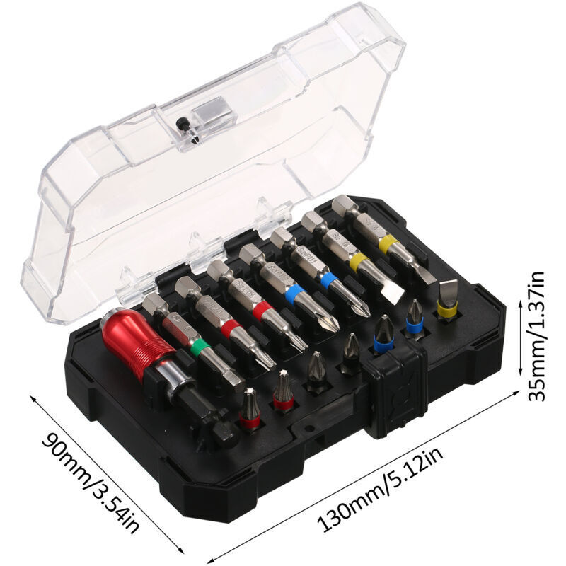Set Mit 15 Bohr-, Schraub- Und Schlagbohrer-bits Für Holz, Metall, Stahl Und Elektrowerkzeuge, Mit Aufbewahrungskoffer.