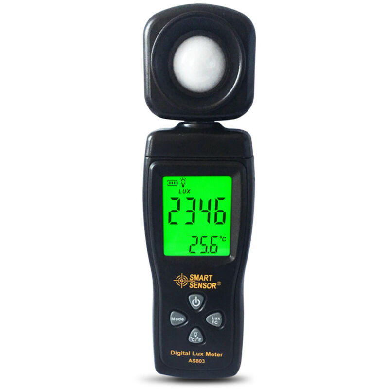 De Poche Hochpräziser Digitaler Luxmeter, Professioneller Digitaler Lichtmesser, Beleuchtungsstärkemessgerät, Photometer Werkzeug, 1 Stück