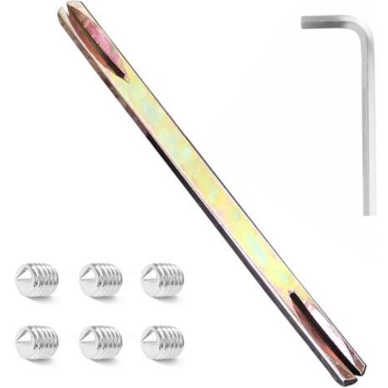 Quadratischer Türgriffstift 8 Mm X 120 Mm Für Türgriffe, Türbeschläge, Mit 6 Innensechskantschrauben M6 Und 1 Schlüssel