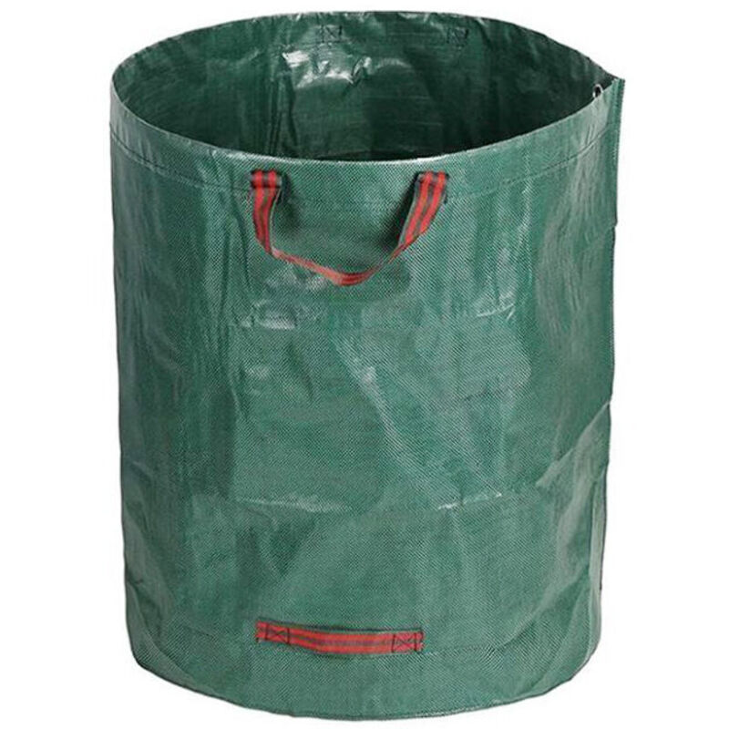 Gartensack 300 Liter Grün, Wiederverwendbar & Faltbar, Mit Griffen, Aus Reißfestem Ripstop-material