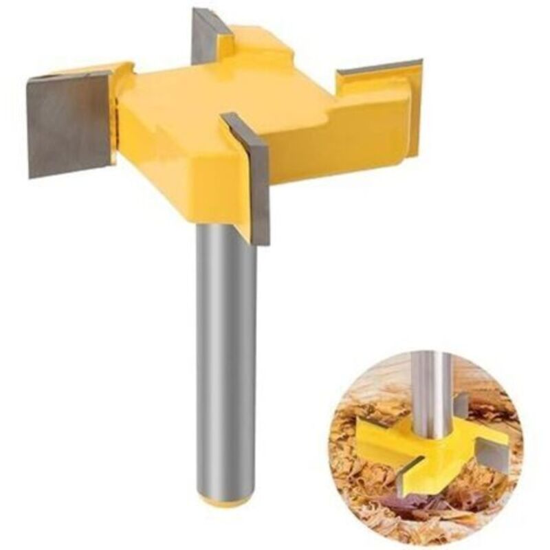 8mm Schaftfräser, Planfräser, Flächenfräser, Holzfräser Für Oberfräse, T-förmiger Fräser, Für Die Oberflächenbearbeitung Von Holz
