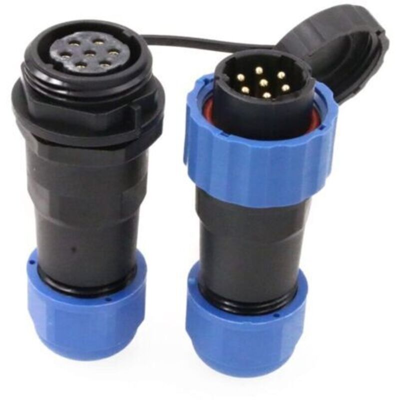 Wasserdichter Ip68-steckverbinder, Runder Led-stromkabel-stecker, Buchse, Draht, Elektrische Panelmontage, Lötsteckverbinder (direktsteckverbinder, 7-polig)