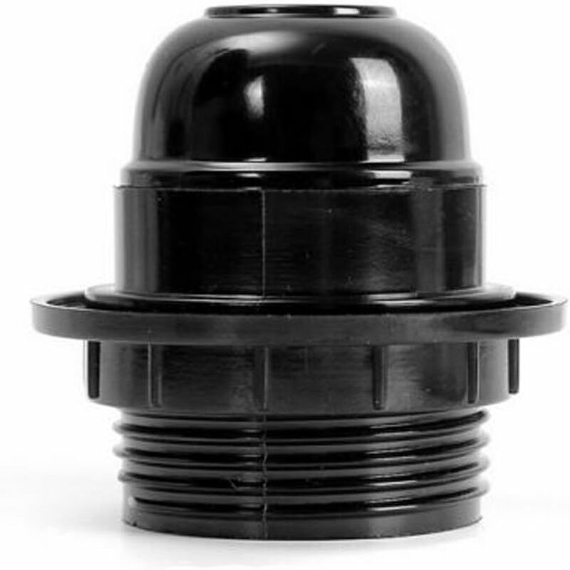 4 Stück Lampenfassung - Für E27 Glühbirne - Praktische Lampenfassung - Kunststoffadapter Für Lampenschirm (schwarz)