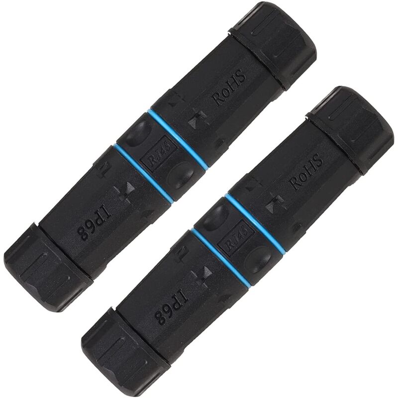 2er-pack Geschirmte, Wasserdichte Ip68 Rj45-steckverbinder Cat5/5e/6 8p8c Ethernet Lan Buchse-buchse, Netzwerkadapter Für Den Außenbereich