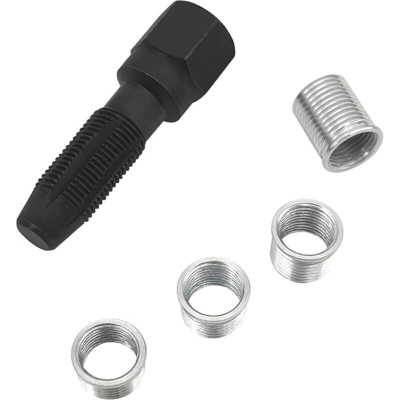 5pcs Reparaturset Für Zündkerzengewinde M14 X 1,25, Zylinderkopf-gewindeschneidset, Zündkerzen-gewindeschneider, Reparaturwerkzeug Für Zylindergewinde, 14 Mm Bohrer