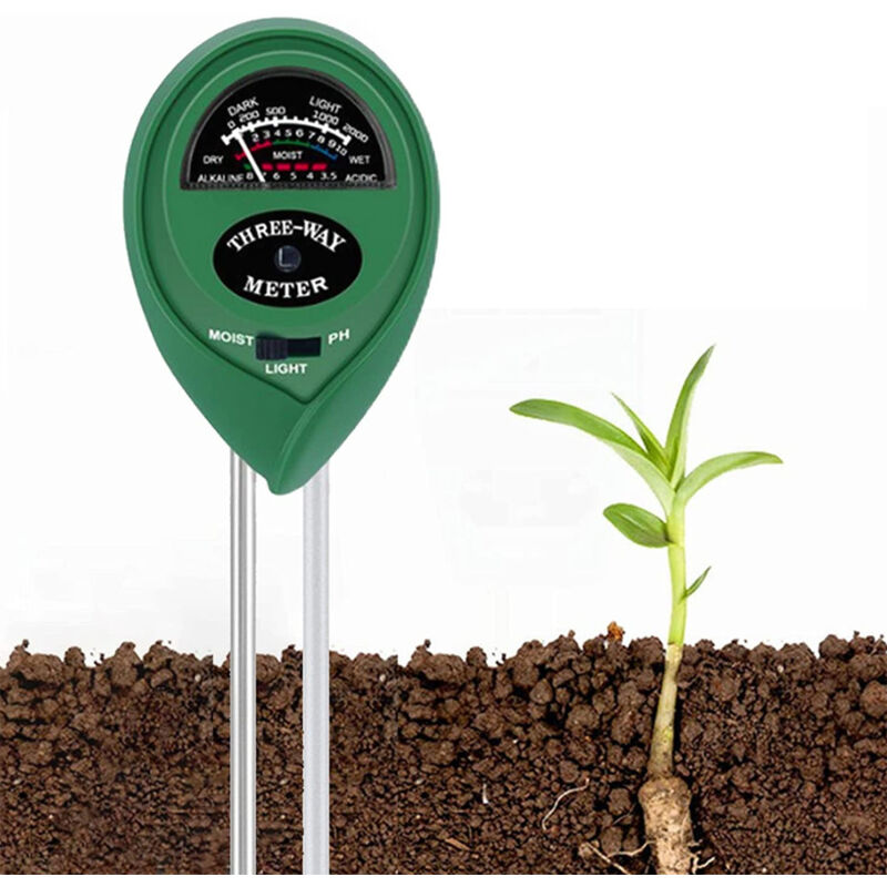 Bodentest-kit, 3-in-1-bodentester, Feuchtigkeits-, Licht- Und Ph-säuremessgerät, Für Blumen/rasen/pflanzen/garten/bauernhof/wiese