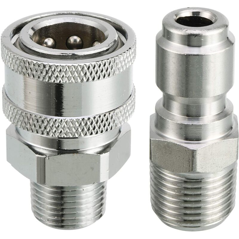 Schnellkupplungs-adapterkit Für Hochdruckreiniger, 9,5 Mm Außengewinde, 5000 Psi 3/8'' Schnellkupplungsset - Männlich