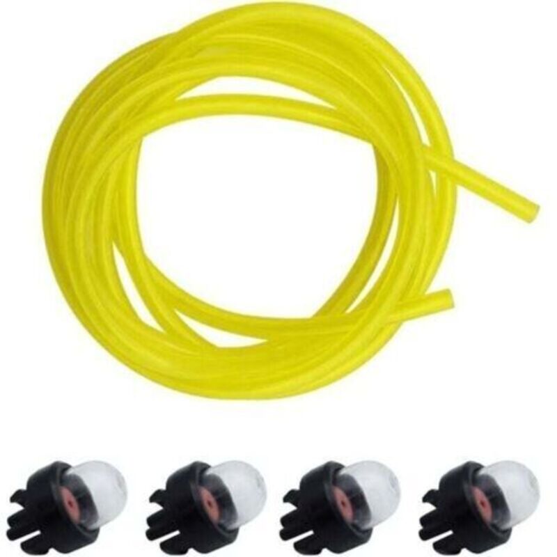 Ansaugstück, 4 Stück Kraftstoffpumpenschlauch, Innendurchmesser 2,5 Mm, Außendurchmesser 5,5 Mm, Gelber Kraftstoffschlauch, 1,5 M, Universelles Zubehör Für Kettensägen