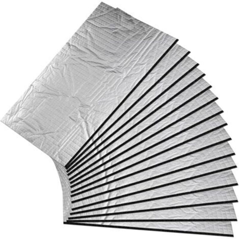 Set Aus 15 Blättern, 5 Mm Dicke Selbstklebende Alu-butyl-dämmmatte, Selbstklebende Schalldämmung, Selbstklebende Schalldämmung Für Autos Zum Schutz Vor Lärm
