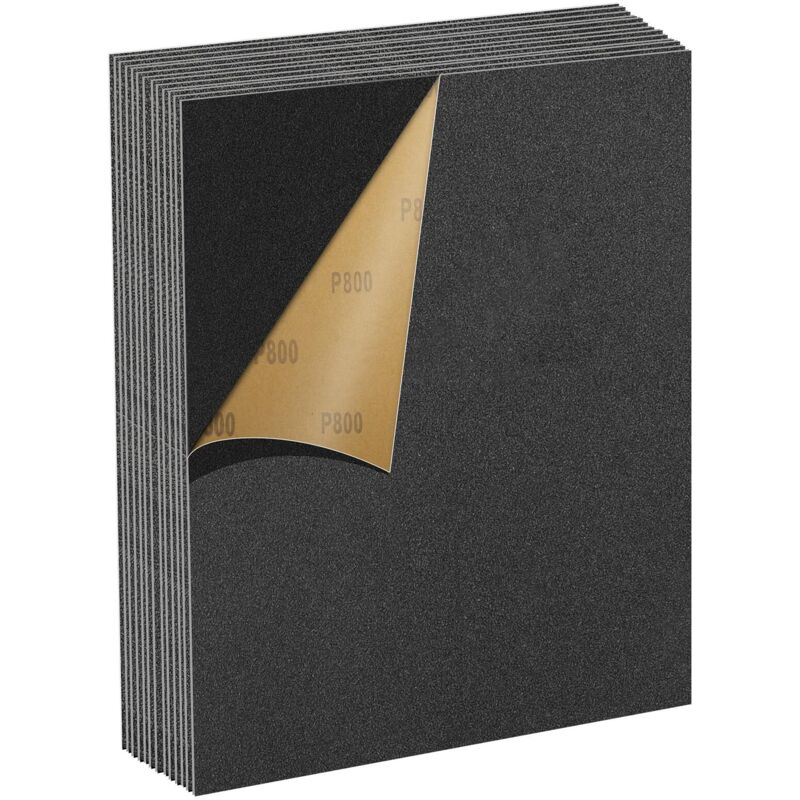 Schleifpapier-set 800er Körnung, 13 Stück 23 X 28 Cm Wasserfestes Schleifpapier Für Autos, Metall, Wände, Holz Und Möbel, Nass- Und Trockenschliff