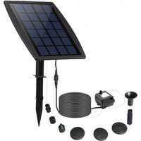 Solarpumpen Mit Neigbarem Ständer, Schwimmende Solarwasserpumpe Mit 7 Düsen, Bürstenlose Tauchpumpe Für Vogelbad, Aquarium, Teich Und Garten H679