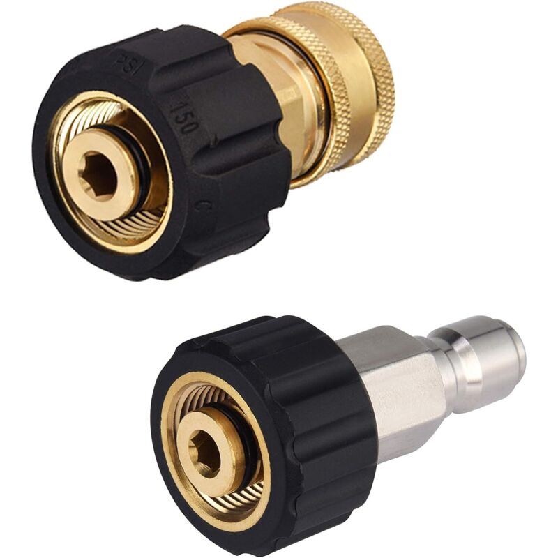 Adapter-set Für Hochdruckreiniger-schläuche Von M22 Auf 3/8, Schnellanschluss Für Hochdruckschlauch, 5000 Psi