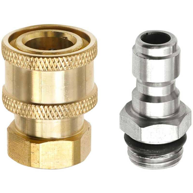 2 Stück Adapter Für Hochdruckreiniger 1/4" Schnellkupplung Auf M14-gewindeanschluss, Messing-kupplungs-kit Zur Trennung Von Schlauchpumpe Und Spritzpistole