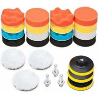 25-teiliges Autopolier-set, 75mm Polierschwamm-scheibe, Polieraufsatz Für Bohrmaschine, Polierbürste Für Winkelschleifer, Poliertampon Mit M10-adapter