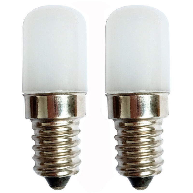 [2 Stück] E14 Led-glühbirne Klein, 2w Schraubfassung, Ersetzt 20w Halogen-lampenschirm, Kaltweißes Licht 6000k, 180lm, Nicht Dimmbar, Wärmend Für Kühlschrank/nähmaschine/räuchergerät