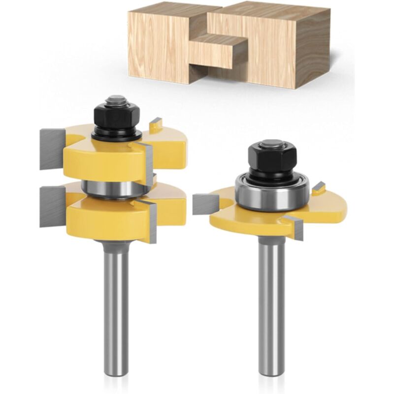 Holzwerkzeug-set 8mm Zunge Und Feder Fräser 3-schneidig T-nutenfräser