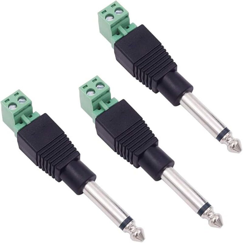 3,5 Mm Auf 6,35 Mm Klinkenadapter, Ts 2-polig Mono, 1/4" Stecker, Lötfreie Klemme Für Mikrofon- Und Audiokabel-reparatur