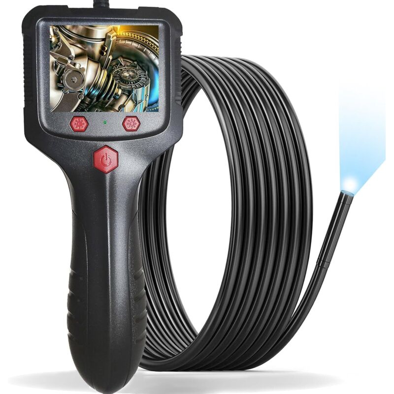 Industrie-endoskop, 8-mm-endoskopkamera, Hd 1080p, Wasserdicht Nach Ip67, Zur Rohrinspektion, Halbstarrer Kabel (5 M)