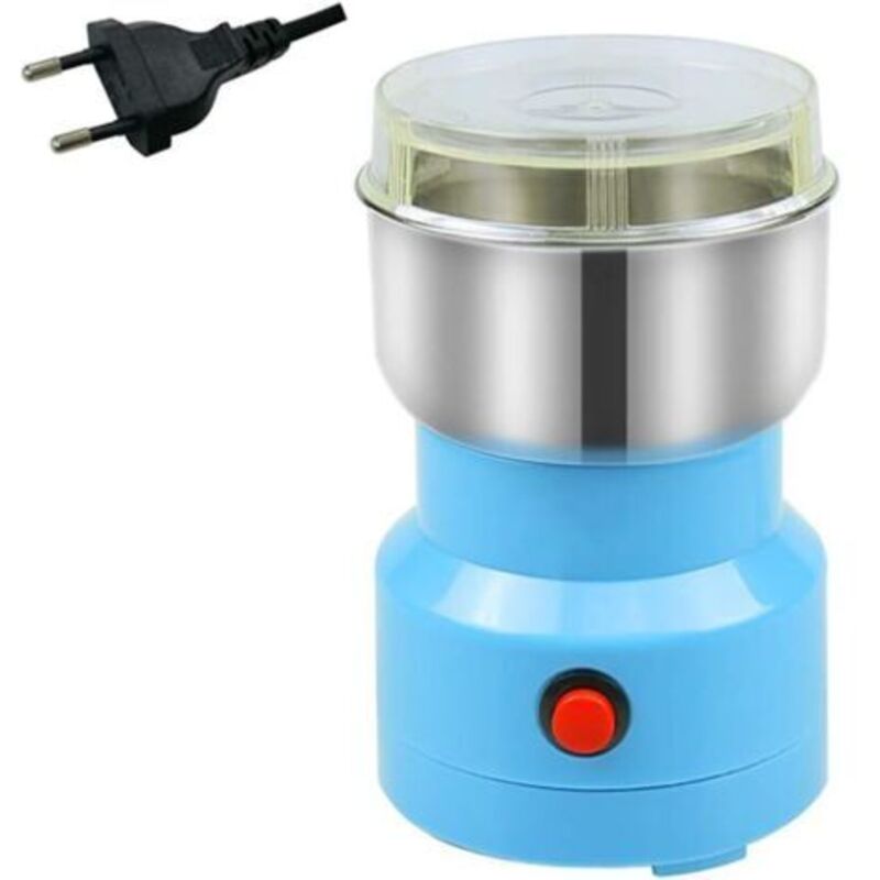 Elektrische Kaffeemühle, Tragbare Multifunktionale Zerkleinerungsmaschine Für Getreide, Kaffeebohnen, Nüsse, Pfeffer Und Samen, Geräuscharm Für Haushalt Und Küche (blau)