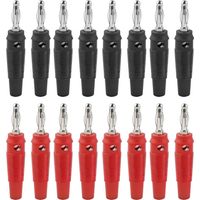 16 Bananenstecker, 4mm Lautsprecherstecker Audio, Lautsprecherstecker Für Den Anschluss Von Hifi-lautsprechern, Verstärkern, Receiver Und Stereoanlagen, Schwarz Rot