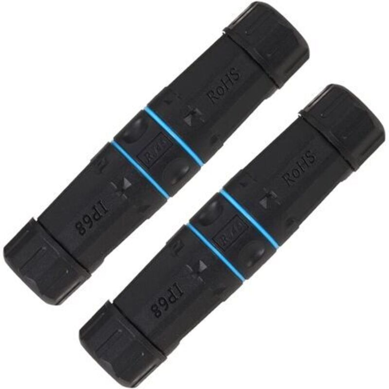 2er-pack Geschirmte Wasserdichte Rj45-steckverbinder Ip68 Cat5/5e/6 8p8c Ethernet Lan Kupplung Buchse Auf Buchse Netzwerkadapter Für Den Außenbereich