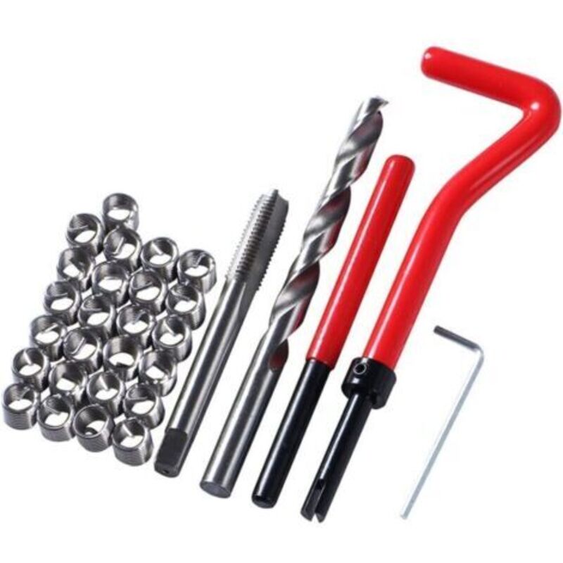 Gewindereparaturset Metrisch M8 X 1,25 Mm Aus Edelstahl - 30-teilig - Handwerkzeug-set Kompatibel Für Autoreparaturen