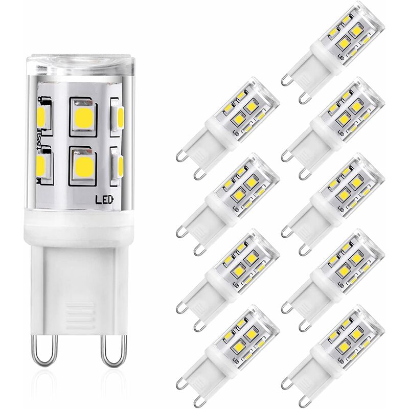 G9 Led 2w Entspricht 20w 25w G9 Halogen, Neutralweiß 4000k, G9 Led Glühbirne Lampe, Cri 80, 300lm, 360 Grad Abstrahlwinkel, Ac 220-240v, Nicht Dimmbar, 10er Pack