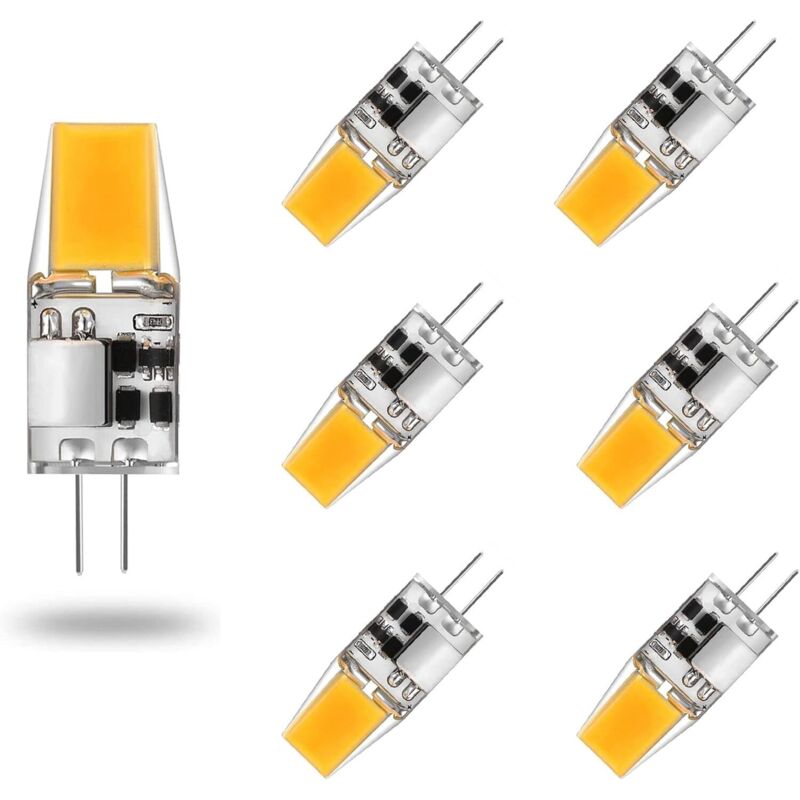 G4 Led Glühbirne Ac/dc 12v 5w, Warmweiß 3000k, Entspricht 50w Halogenlampe, 360° Abstrahlwinkel, Flimmerfrei, 6er-pack, Warmweiß 3000k, 5w