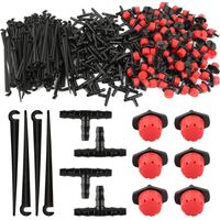 300 Stück Einstellbare Tropfer + T-stück Für Schlauch + Haltepfahl Für Diy-bewässerungssystem-kit, Automatische Tropfbewässerung H230