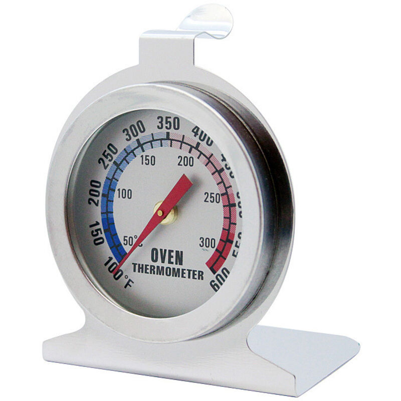 Edelstahl-ofenthermometer Mit Großem Zifferblatt, Grillsteuerung Und Dualer Skala