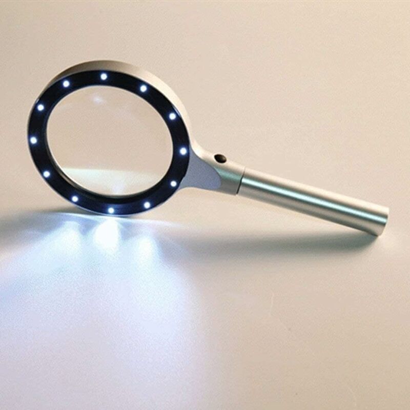 Vergrößerungsglas Vergrößerungsglas Für Ältere Leser, Tragbare 5x-beleuchtung Mit Led-lichtern