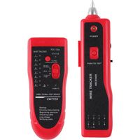 Kabeltester Für Ethernet-kabel Rj45 Rj11 Lan - Multifunktionaler Netzwerk-kabeltester Mit Kontinuitätsprüfung Und Toner-tracer - Ideales Werkzeug Für Telekommunikationstechniker Und Heimwerker Rot