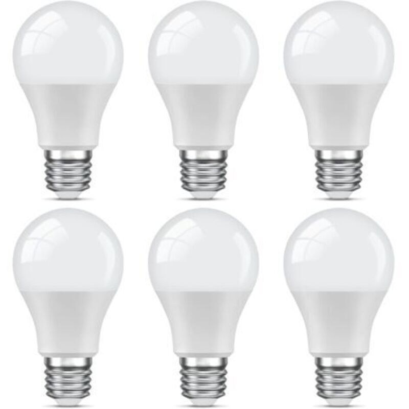 Led E27 Kaltweiß, 9w Entspricht 60w, 6000k, 806lm, Standard A60 Glühbirne Mit Schraubsockel, Nicht Dimmbar, Flimmerfrei, 220v-240v, Für Zuhause, Restaurant, Café, Bar, 6er-pack