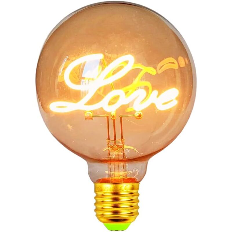 Led-glühbirne G95 4w Dimmbar 2000 Kelvin 220-240v Love Edison Dekorative Glühbirne E27