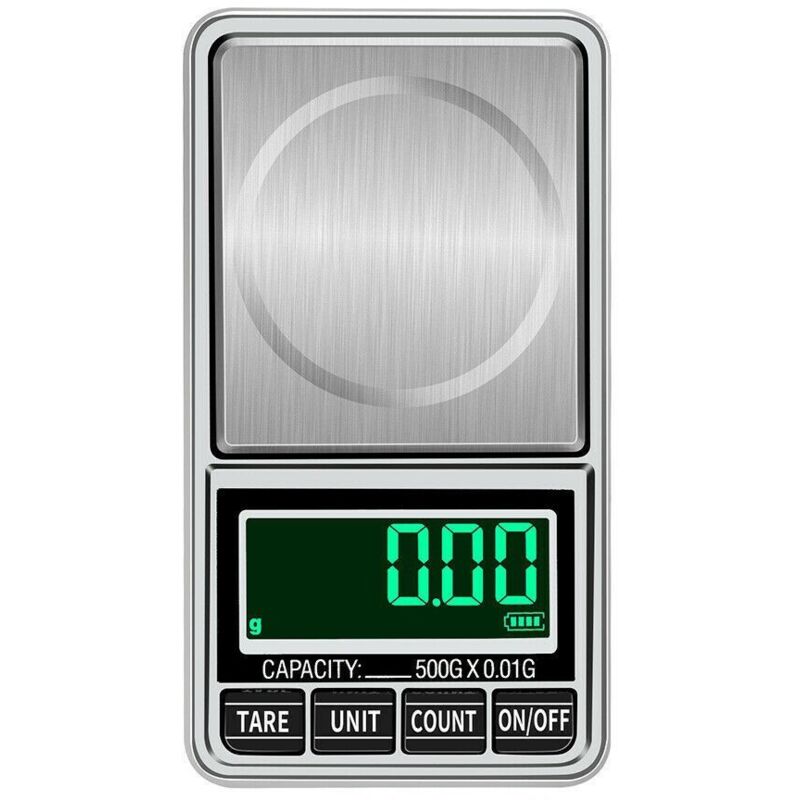Tragbare Digitale Taschenwaage, Professionell Und Multifunktional, Mit Hintergrundbeleuchtetem Lcd-display Für Schmuck, Getreide Und Goldwägung, Grau, 100-0,01 G