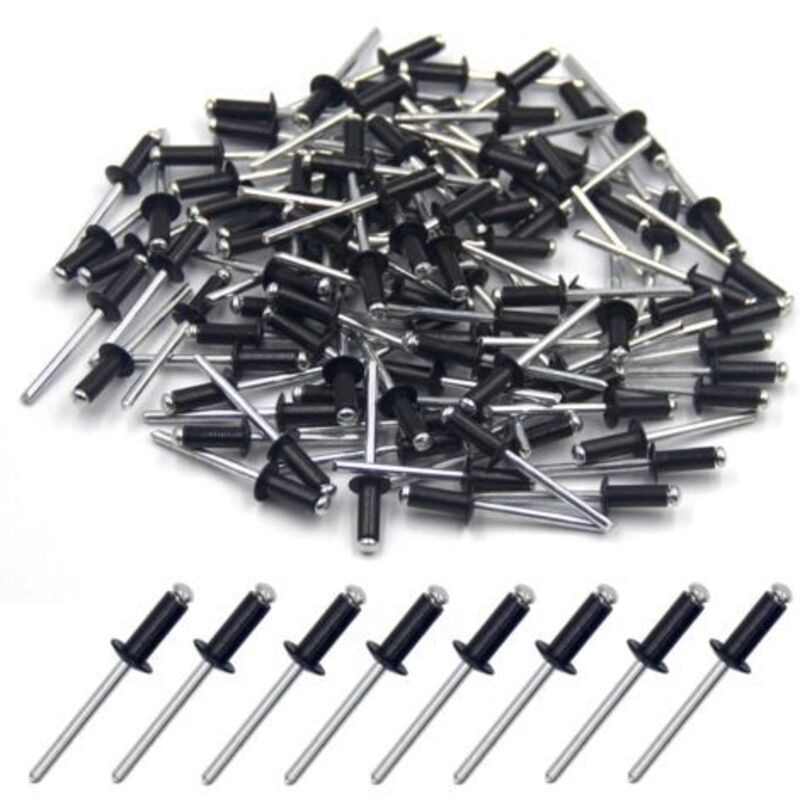 Packung Mit 100 Aluminium-blindnieten 4,8 X 12 Mm – Offene Blindnieten Für Mechanische Anwendungen – Erhöhte Festigkeit