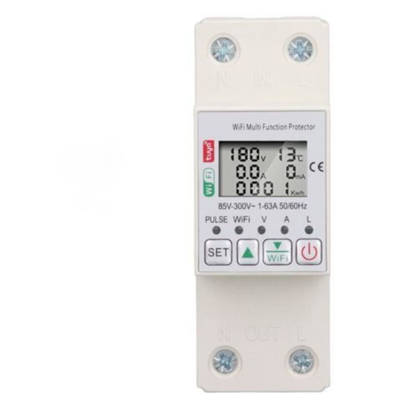 Wifi Smart Power Meter Switch, 63a 300v Echtzeit Smart Energy Monitor Switch