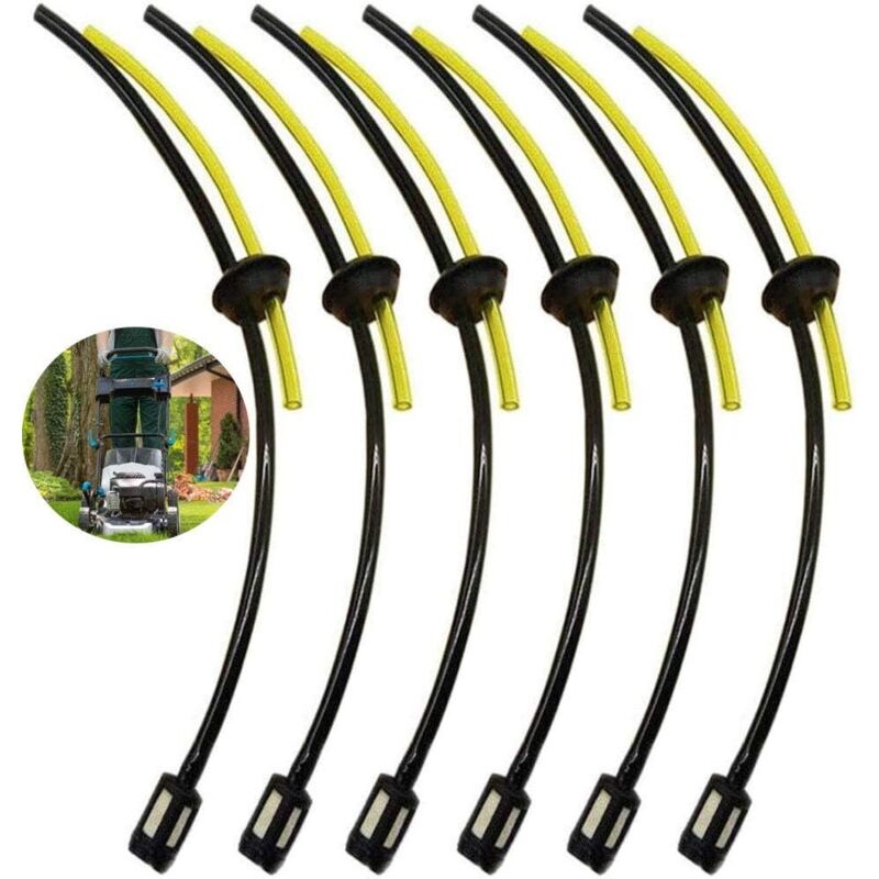 6-teiliges Kraftstoffschlauch-verbindungsset, Kraftstoffschläuche Mit Filter, Universelles Kraftstofffilter-set, Für Kraftstofftanks, Rasenmäher, Motorsensen, Kettensägen, Heckenscheren Und Rasentrakt