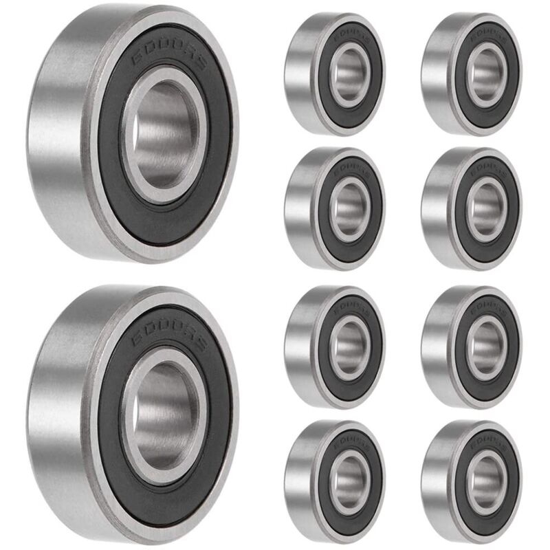10 Rillenkugellager 6000-2rs Mit Gummidichtung, Abmessungen 10x26x8mm, Code 6000-2rs.