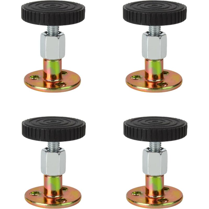 Antivibrations-stabilisator Für Bett/sofa, Nachttischbefestigungen, Farbe Schwarz, 4 Stück (46-64 Mm)