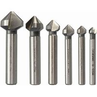 6-teiliges Set Fasfräser, 90° Hss-fasfräser, Zylindrische Fasfräser, Schraubwerkzeuge Für Heimwerken, Holz, Metall, Pvc, 6 Stück: 3/8, 3/10, 4/12, 4/16,5/20,5 Mm