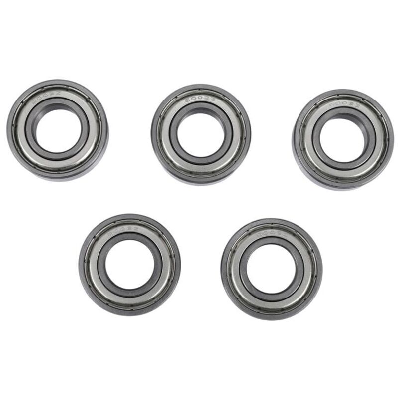 6002z Metall-kugellager, Abgeschirmt, 15 X 32 X 9 Mm, 5 Stück, Silber