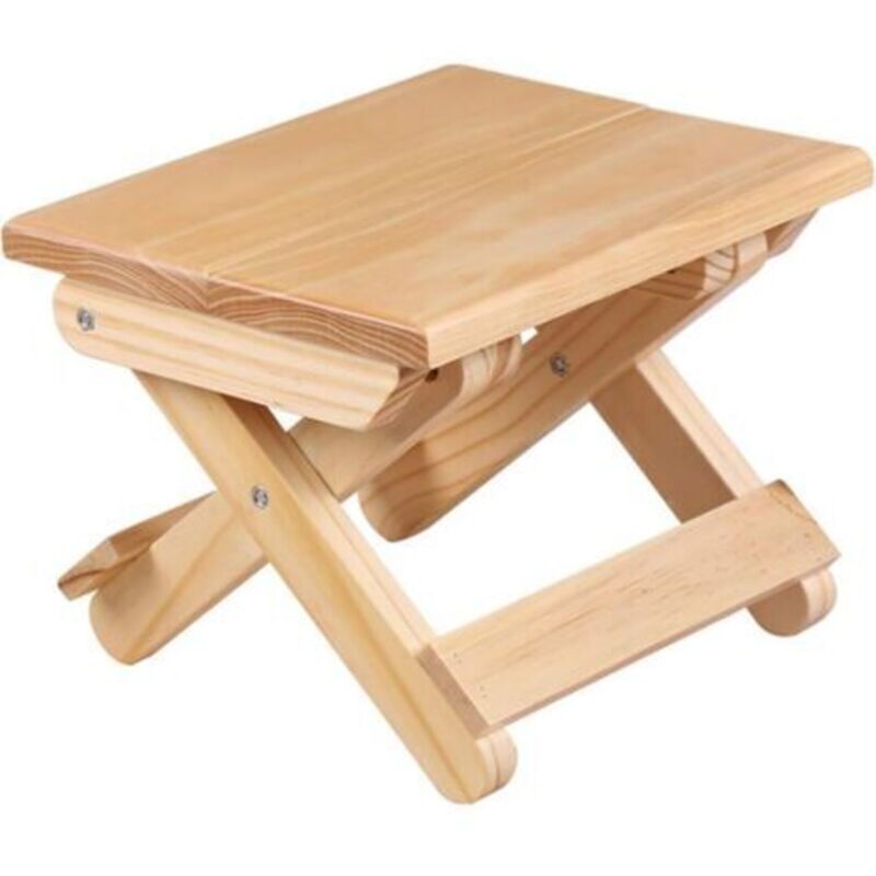 Klappbarer Tritt Aus Massivholz Für Haus, Spiele, Angeln Und Garten, 24 X 19 X 17,8 Cm